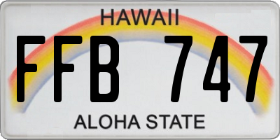 HI license plate FFB747