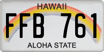 HI license plate FFB761