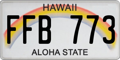 HI license plate FFB773