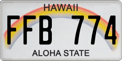 HI license plate FFB774