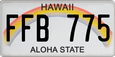 HI license plate FFB775