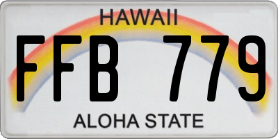 HI license plate FFB779