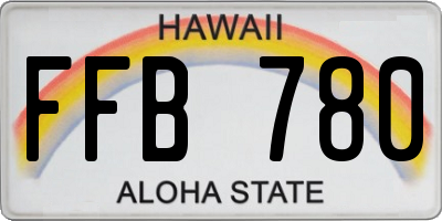 HI license plate FFB780