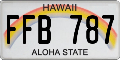 HI license plate FFB787