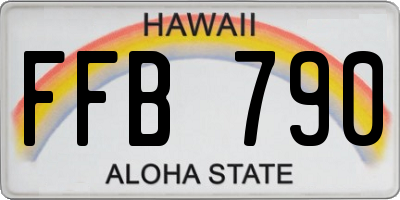 HI license plate FFB790