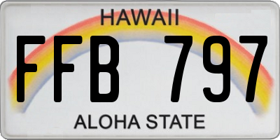 HI license plate FFB797
