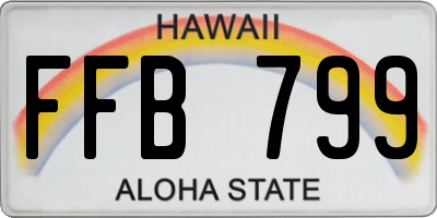 HI license plate FFB799