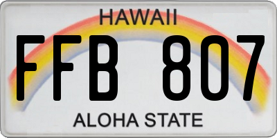 HI license plate FFB807
