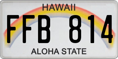 HI license plate FFB814