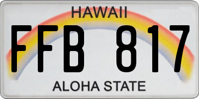 HI license plate FFB817