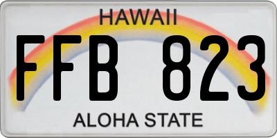 HI license plate FFB823