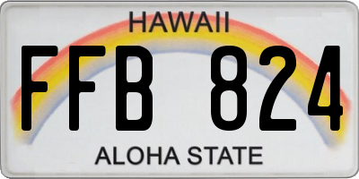HI license plate FFB824