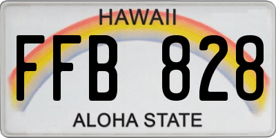 HI license plate FFB828