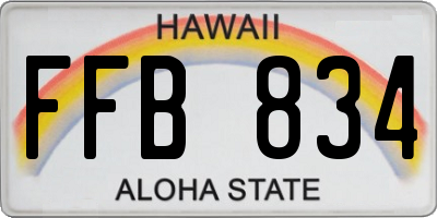 HI license plate FFB834