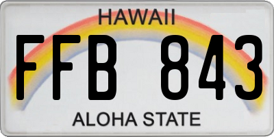 HI license plate FFB843