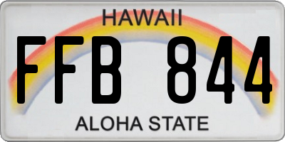 HI license plate FFB844