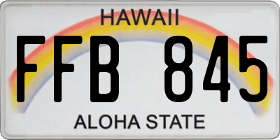 HI license plate FFB845