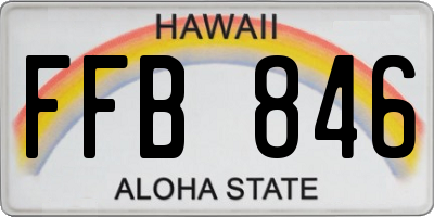 HI license plate FFB846