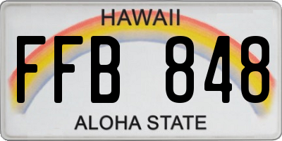 HI license plate FFB848