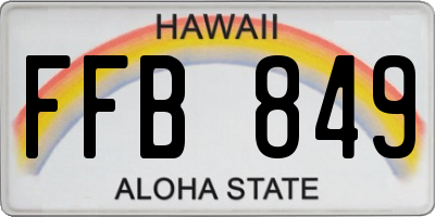 HI license plate FFB849
