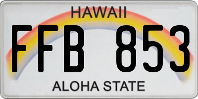 HI license plate FFB853
