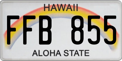 HI license plate FFB855