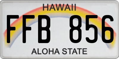 HI license plate FFB856