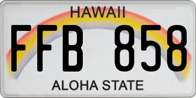 HI license plate FFB858