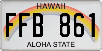 HI license plate FFB861