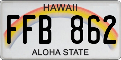 HI license plate FFB862