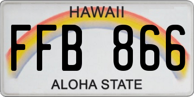 HI license plate FFB866