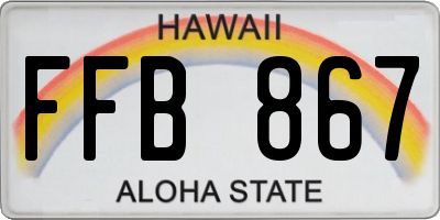HI license plate FFB867