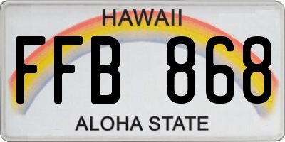 HI license plate FFB868