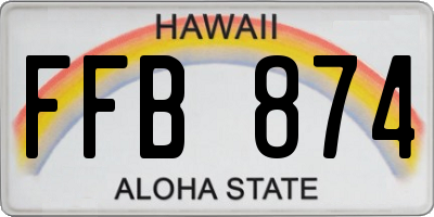 HI license plate FFB874