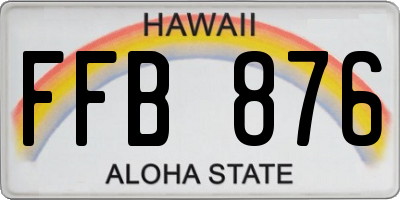 HI license plate FFB876
