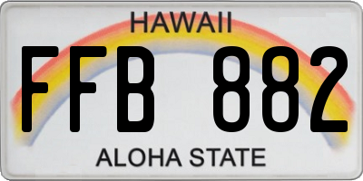 HI license plate FFB882