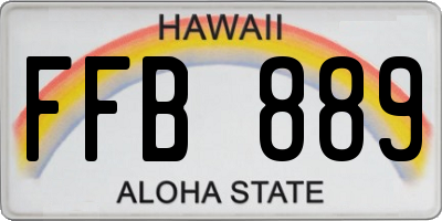 HI license plate FFB889