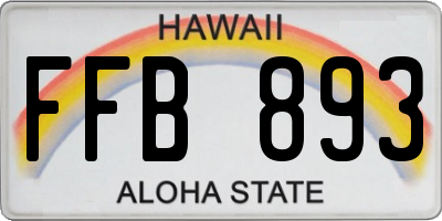 HI license plate FFB893