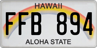 HI license plate FFB894