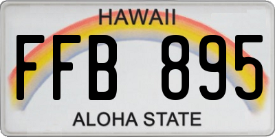 HI license plate FFB895