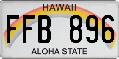 HI license plate FFB896