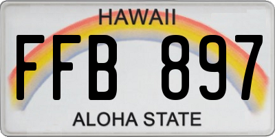 HI license plate FFB897
