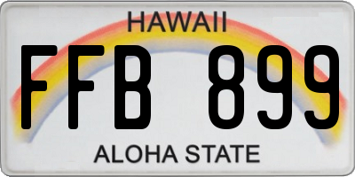 HI license plate FFB899