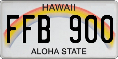 HI license plate FFB900