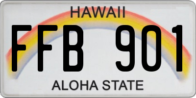 HI license plate FFB901