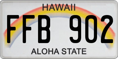 HI license plate FFB902