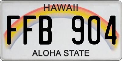 HI license plate FFB904