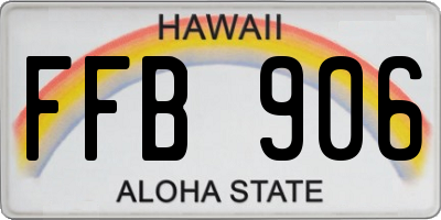 HI license plate FFB906