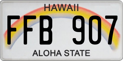 HI license plate FFB907