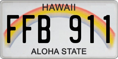 HI license plate FFB911